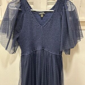 Pinkblush Navy Midi Dress